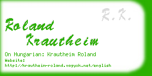 roland krautheim business card